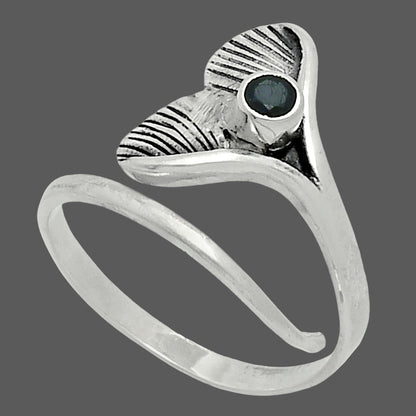 Premium Mermaid Tail Charm - Blue Sapphire Glassfield Ring size-8 R-1070 58-ER14648