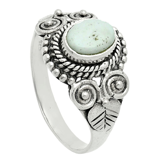 Premium Quality White Scolecite Ring size-7 R-1280 58-ER14658