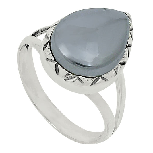 Premium Quality Natural Gunmetal Ring size-7 R-1074 58-ER14705
