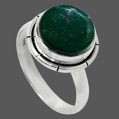 Natural Blood Stone - India Ring size-8 R-1011 58-ER14843