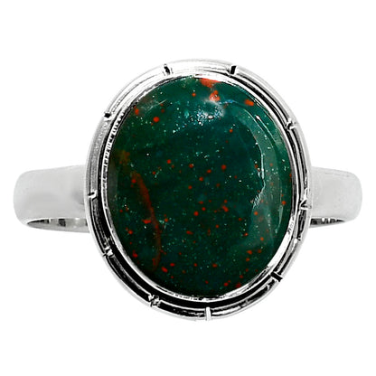 Natural Blood Stone - India Ring size-9 R-1011 58-ER14847
