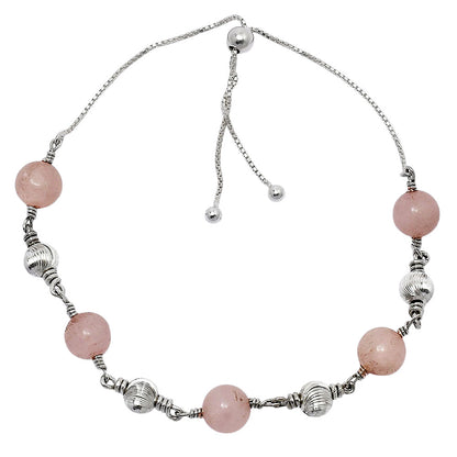 Adjustable 925 Silver Pearl & Gemstone Beaded Bracelet Jewelry for Women AGB1003 B-1024
