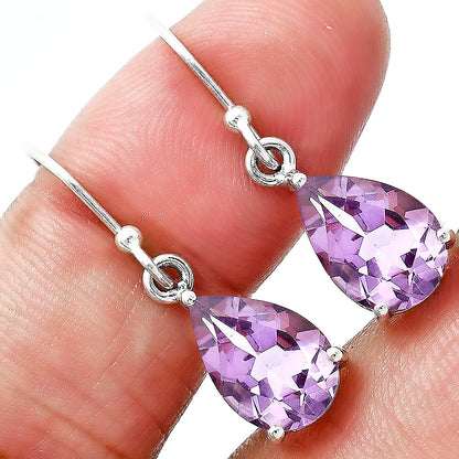 Classic 925 Sterling Silver Teardrop Earrings with Natural Gemstones AGE1001 E-1021