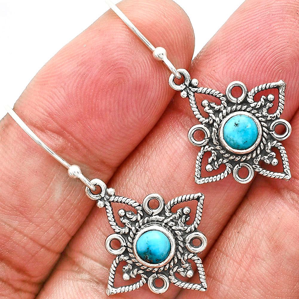 Handcrafted 925 Sterling Silver Bohemian Star Natural Gemstone Earrings AGE1003 E-1250