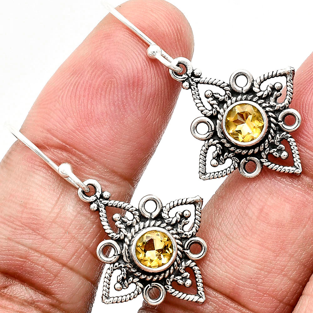 Handcrafted 925 Sterling Silver Bohemian Star Natural Gemstone Earrings AGE1003 E-1250