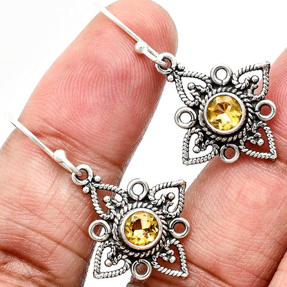 Handcrafted 925 Sterling Silver Bohemian Star Natural Gemstone Earrings AGE1003 E-1250