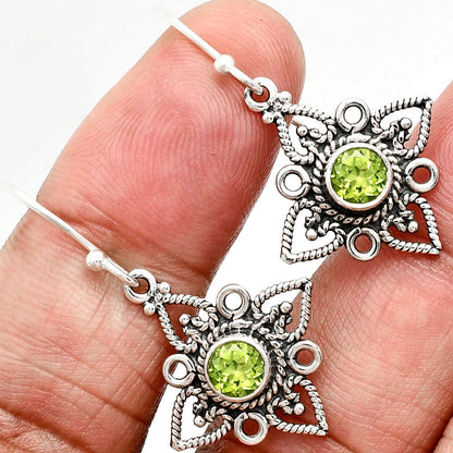 Handcrafted 925 Sterling Silver Bohemian Star Natural Gemstone Earrings AGE1003 E-1250