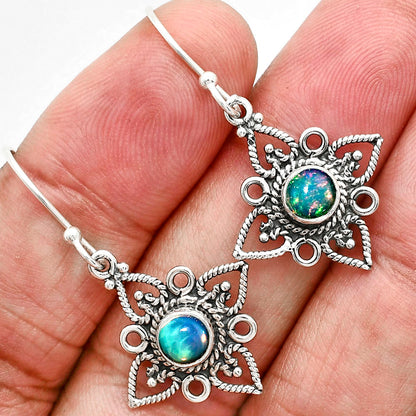 Handcrafted 925 Sterling Silver Bohemian Star Natural Gemstone Earrings AGE1003 E-1250