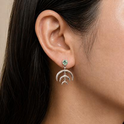 Prasiolite (Green Amethyst) - Brazil Earrings E-1249 SDE84350
