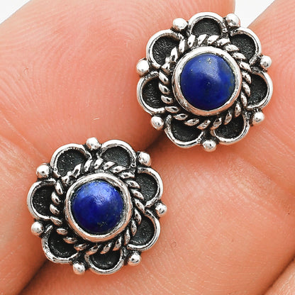 925 Sterling Silver Vintage Floral Gemstone Stud Earrings for Women AGE1009 E-1121