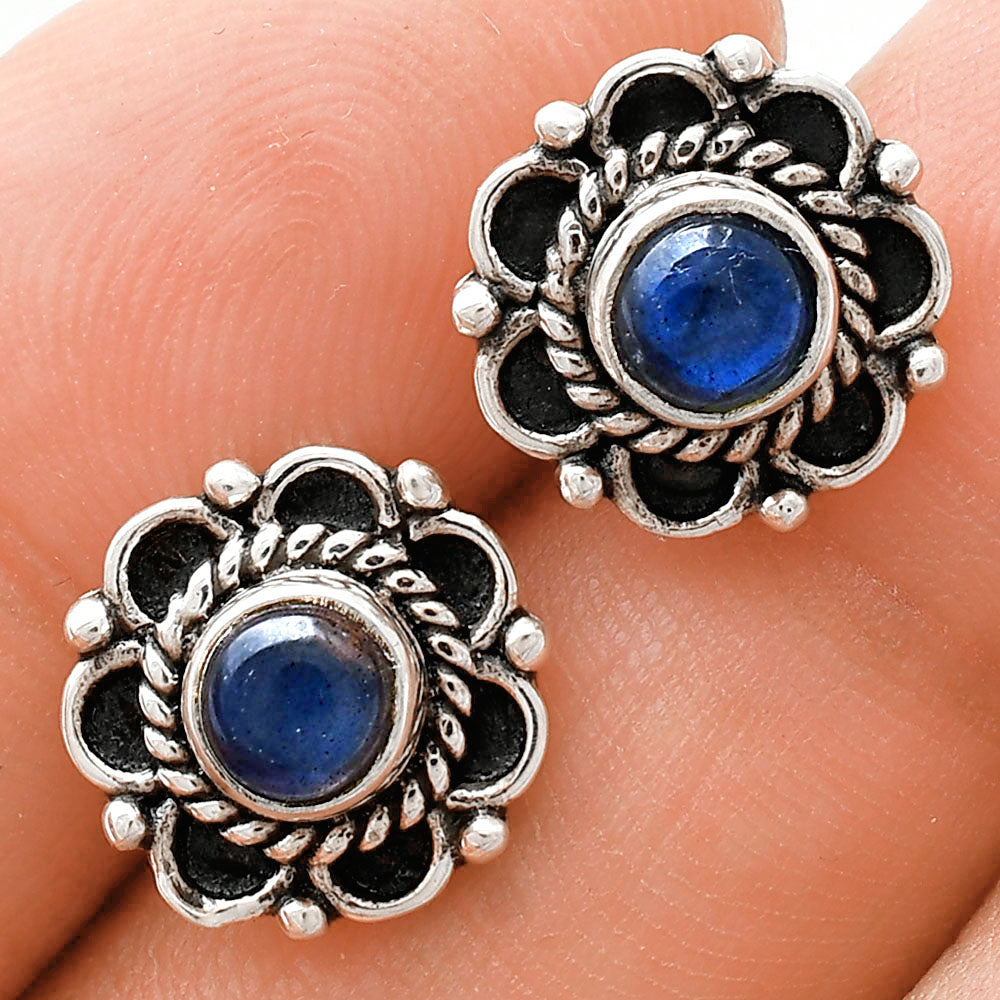 925 Sterling Silver Vintage Floral Gemstone Stud Earrings for Women AGE1009 E-1121