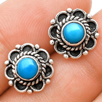 925 Sterling Silver Vintage Floral Gemstone Stud Earrings for Women AGE1009 E-1121