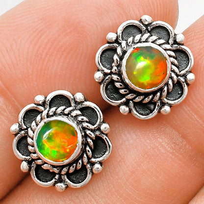 925 Sterling Silver Vintage Floral Gemstone Stud Earrings for Women AGE1009 E-1121