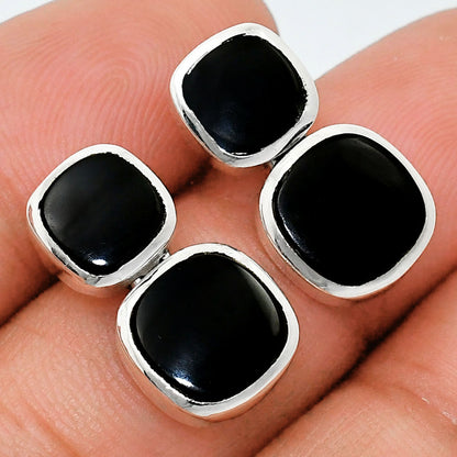 Elegant Double Gemstone Stud Earrings for Women in 925 Sterling Silver AGE1011 E-1252