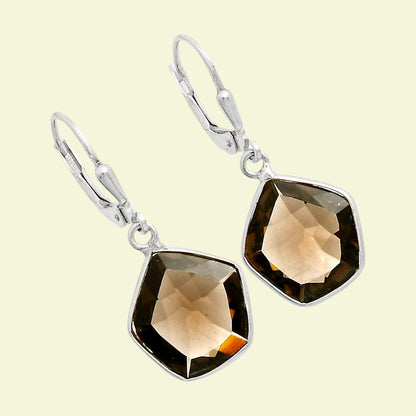925 Sterling Silver Geometric Gemstone Lever Back Earrings for Women AGE1014 E-1254