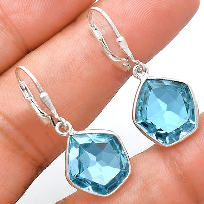 925 Sterling Silver Geometric Gemstone Lever Back Earrings for Women AGE1014 E-1254