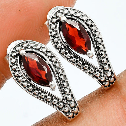 925 Sterling Silver Marquise Gemstone Vintage Stud Earrings for Women AGE1024 E-1261