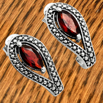 925 Sterling Silver Marquise Gemstone Vintage Stud Earrings for Women AGE1024 E-1261