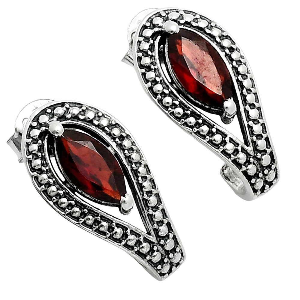 925 Sterling Silver Marquise Gemstone Vintage Stud Earrings for Women AGE1024 E-1261
