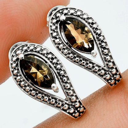 925 Sterling Silver Marquise Gemstone Vintage Stud Earrings for Women AGE1024 E-1261