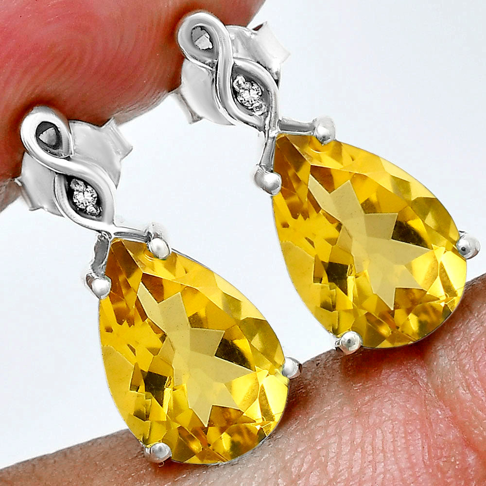 Brilliant Teardrop Gemstone Drop Birthstone Earrings for Women in Silver AGE1026 E-1271