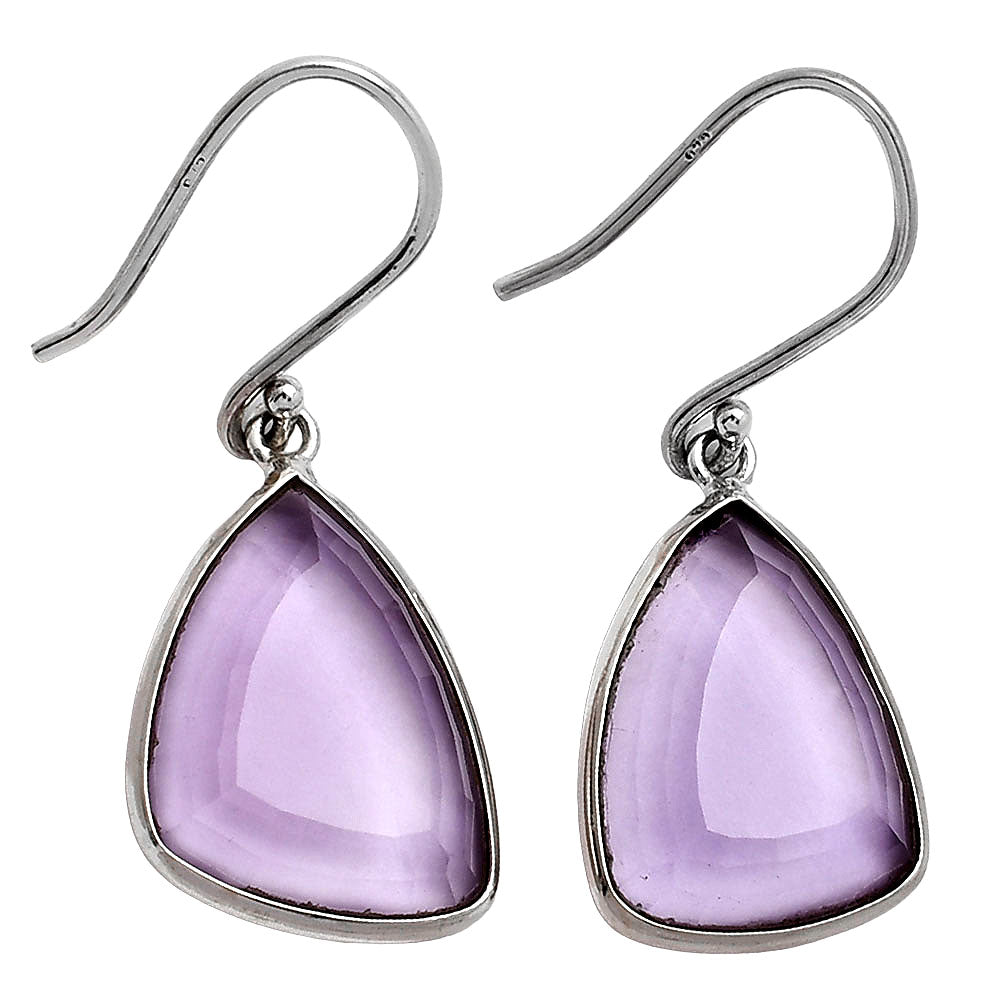 Minimalist Faceted Amethyst Teardrop Earrings in 925 Sterling Silver AGE1027 E-1005