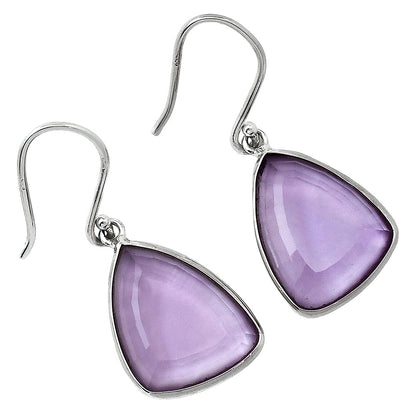 Minimalist Faceted Amethyst Teardrop Earrings in 925 Sterling Silver AGE1027 E-1005