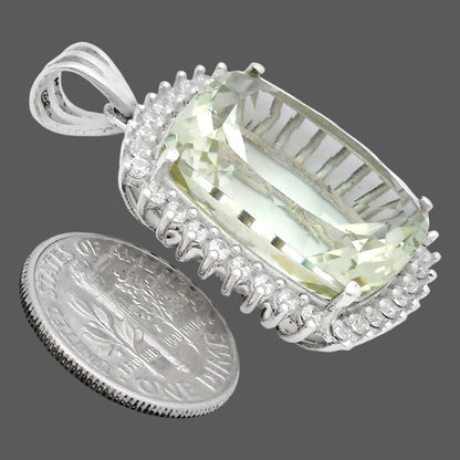 Cushion Cut Gemstone Halo Pendant in 925 Sterling Silver for Women AGP1005 P-1741