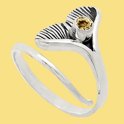 Mermaid Tail Gemstone Adjustable Ring in 925 Sterling Silver for Women AGR1001 R-1070