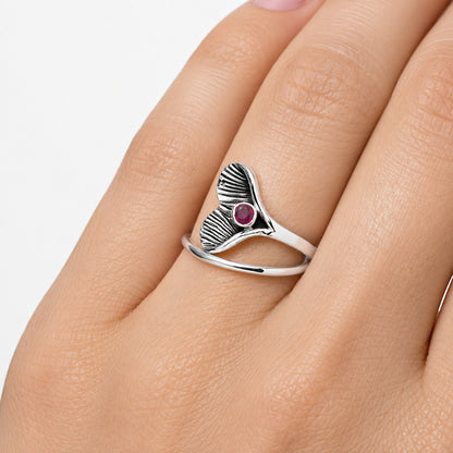 Mermaid Tail Gemstone Adjustable Ring in 925 Sterling Silver for Women AGR1001 R-1070