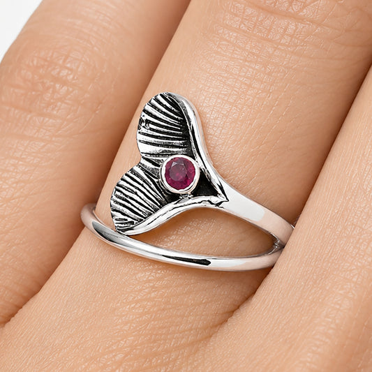 Mermaid Tail Gemstone Adjustable Ring in 925 Sterling Silver for Women AGR1001 R-1070