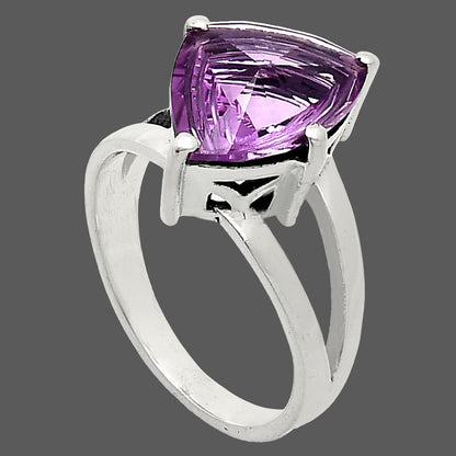 Elegant Trillion Shape Cut Gemstone Ring 925 Silver Birthstone Jewelry AGR1004 R-1019