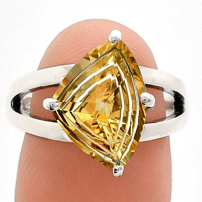 Elegant Trillion Shape Cut Gemstone Ring 925 Silver Birthstone Jewelry AGR1004 R-1019