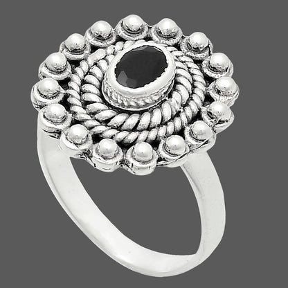 Vintage Oval Gemstone Ring in 925 Sterling Silver Boho Statement Jewelry AGR1005 R-1124