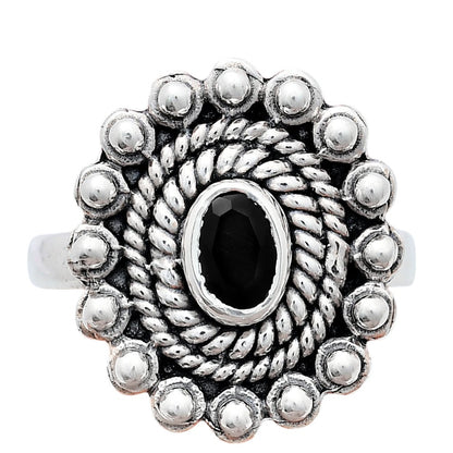 Vintage Oval Gemstone Ring in 925 Sterling Silver Boho Statement Jewelry AGR1005 R-1124
