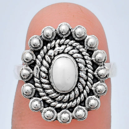 Vintage Oval Gemstone Ring in 925 Sterling Silver Boho Statement Jewelry AGR1005 R-1124