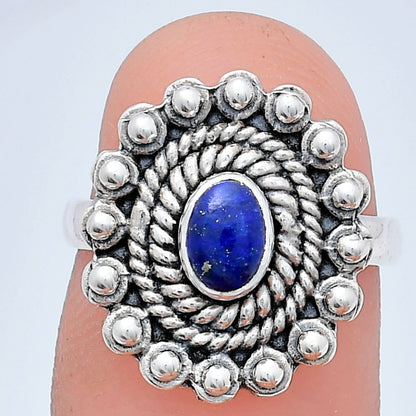 Vintage Oval Gemstone Ring in 925 Sterling Silver Boho Statement Jewelry AGR1005 R-1124