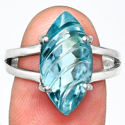 Elegant Sterling Silver Marquise Gemstone Statement Ring for Women AGR1006 R-1019