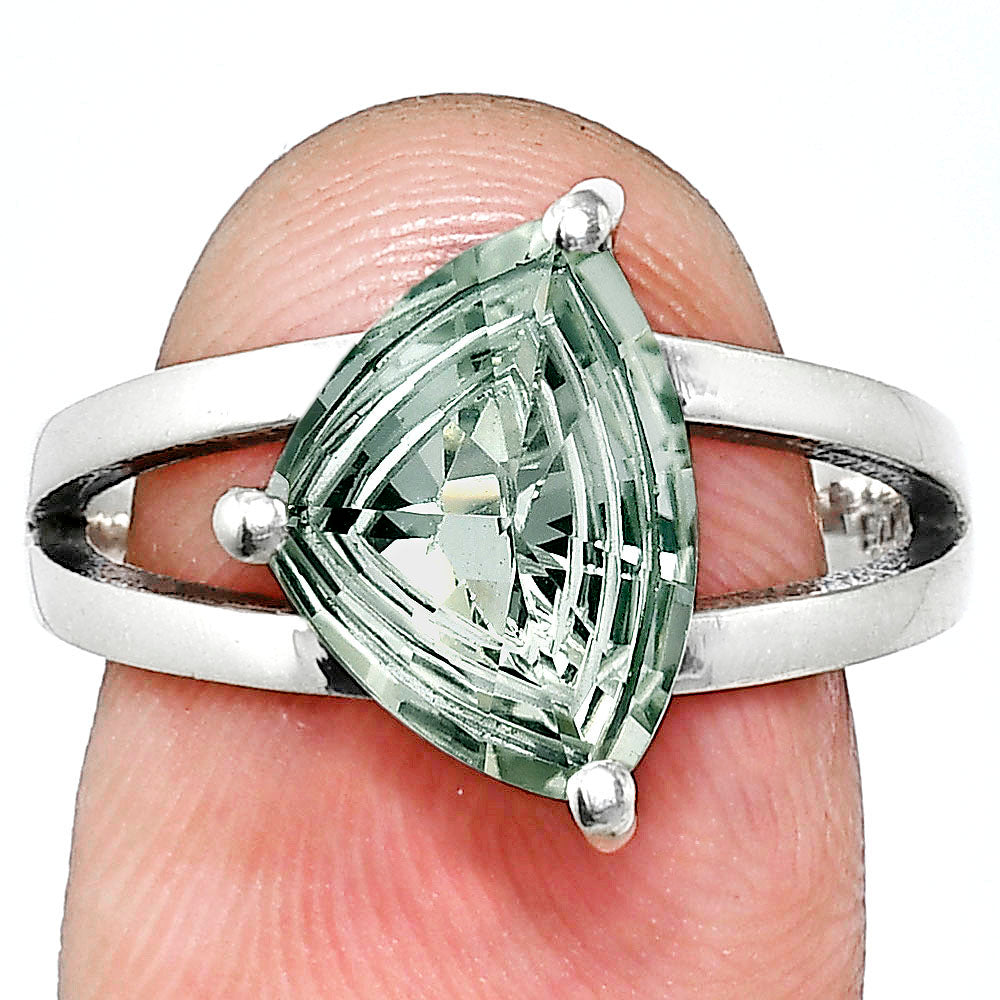 Handcrafted 925 Silver Trillion Cut Gemstone Engagement Style Ring AGR1007 R-1019