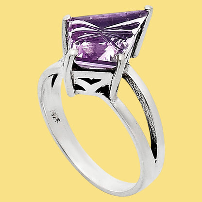 925 Sterling Silver Unique Faceted Gemstone Statement Ring for Women AGR1008 R-1019