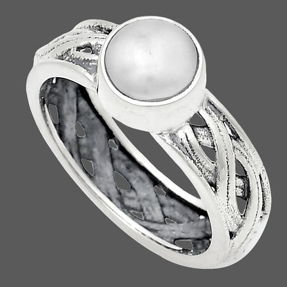 Boho Bezel Gemstone Ring in 925 Sterling Silver Vintage Band Design AGR1009 R-1161