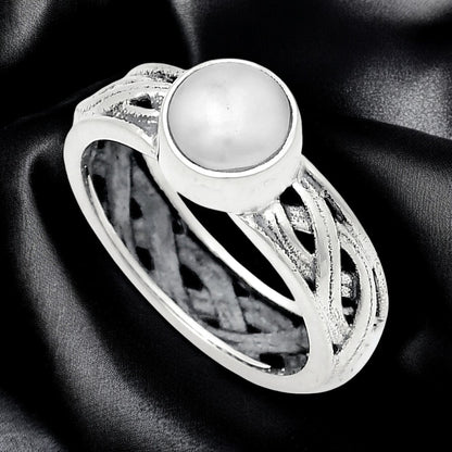 Boho Bezel Gemstone Ring in 925 Sterling Silver Vintage Band Design AGR1009 R-1161