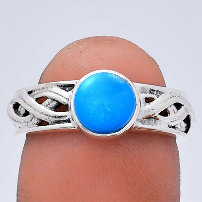 Boho Bezel Gemstone Ring in 925 Sterling Silver Vintage Band Design AGR1009 R-1161