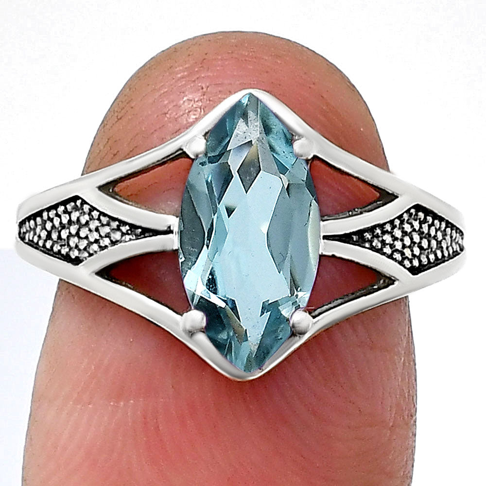 Marquise Gemstone Ring in 925 Sterling Silver Vintage Statement Style AGR1010 R-1727