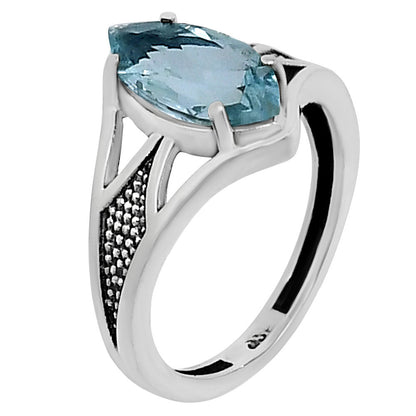Marquise Gemstone Ring in 925 Sterling Silver Vintage Statement Style AGR1010 R-1727