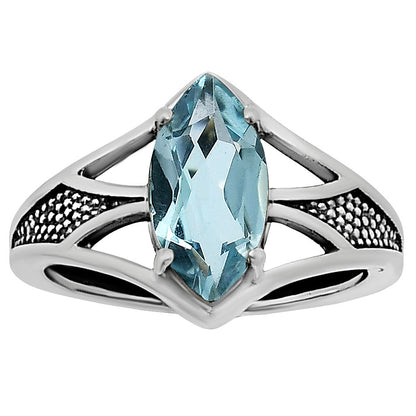 Marquise Gemstone Ring in 925 Sterling Silver Vintage Statement Style AGR1010 R-1727
