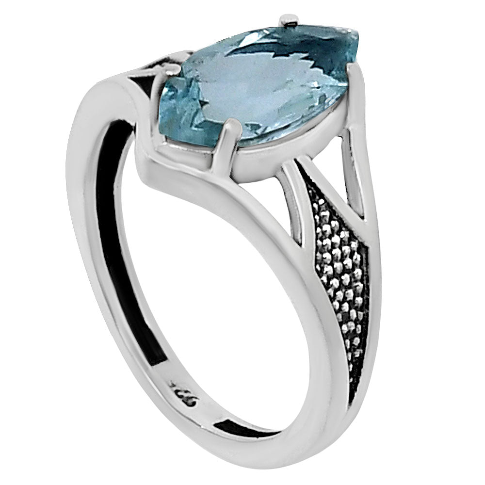 Marquise Gemstone Ring in 925 Sterling Silver Vintage Statement Style AGR1010 R-1727
