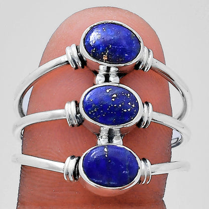 925 Silver Triple Gemstone Stacking Ring for Women - Opal & Multi-Stone AGR1011 R-1566