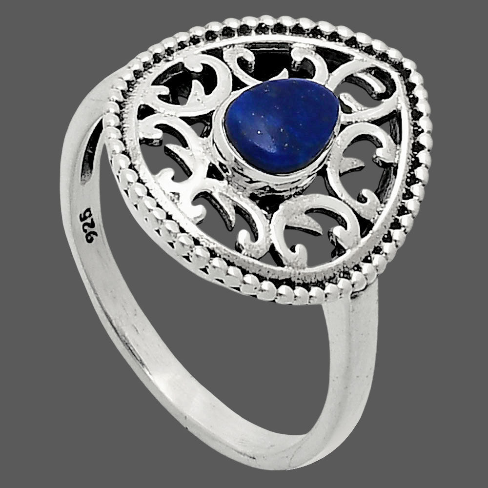 Handcrafted Triangle Gemstone Ring for Women - 925 Sterling Silver AGR1012 R-1038