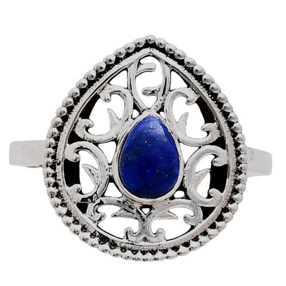 Handcrafted Triangle Gemstone Ring for Women - 925 Sterling Silver AGR1012 R-1038